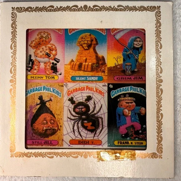 Rare Vtg MCM 1986 Six Different Images Of Garbage Pail Kids Carnival Prize Glass - Picture 3 of 15